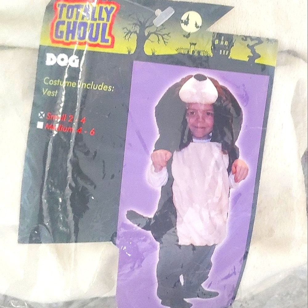 Totally Ghoul Child Kids Halloween costume Puppy Dog Pet SMALL 2 - 4